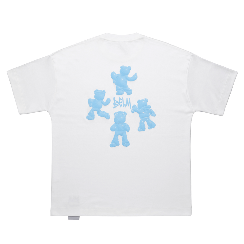 CAMISETA URSOS CITY PUFF BRANCA
