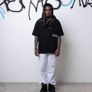 CAMISETA ESCRITA PERSPECTIVA SUBLINHADO PRETA