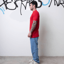 CAMISETA SLIM EMBORRACHADA VERMELHA