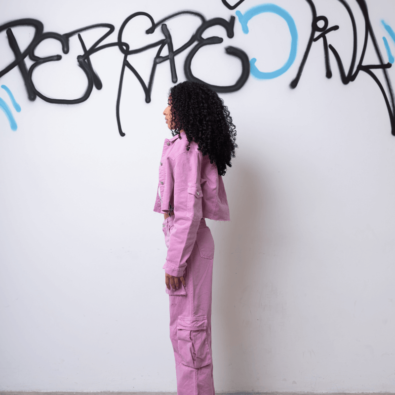 JAQUETA JEANS NATH FISCHER ROSA