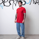 CAMISETA SLIM EMBORRACHADA VERMELHA