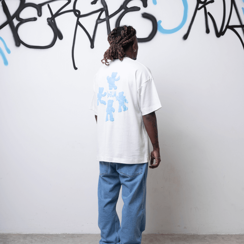 CAMISETA URSOS CITY PUFF BRANCA