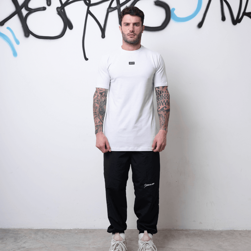 CAMISETA SLIM EMBORRACHADA BRANCA