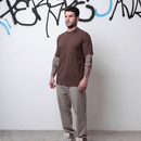 CAMISETA BORDADA NA GOLA BELM MARROM