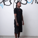 CAMISETA SLIM EMBORRACHADA PRETA