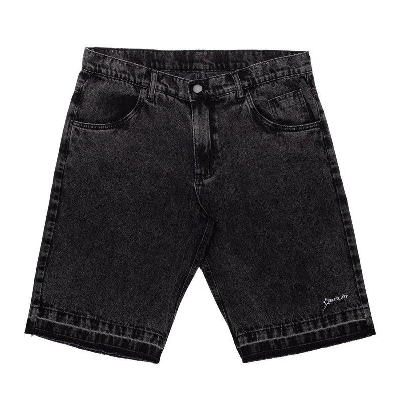 SHORT JEANS PRETO ESTONADO