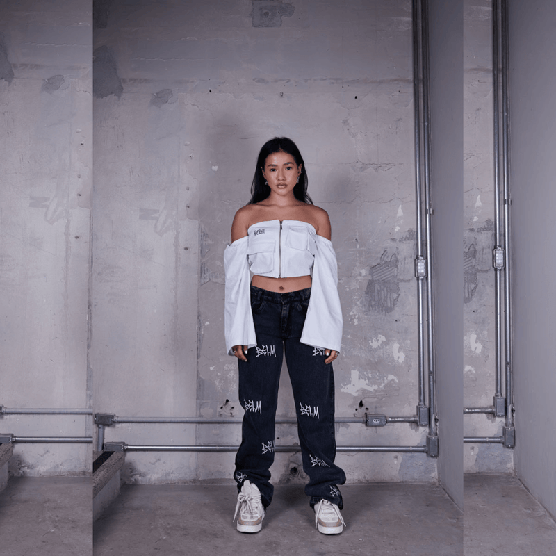 CROPPED SARJA DISTOPIA BRANCO