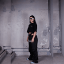 CROPPED OVERSIZED BASIC PRETO