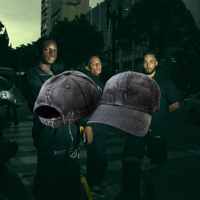 BONÉ ARÁBICA PRETO-ESTONADO